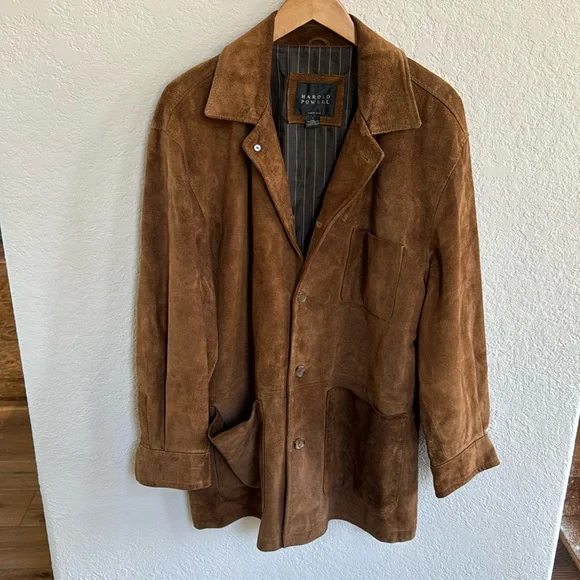 Men’s 100% leather Suede Vintage Jacket Blazer